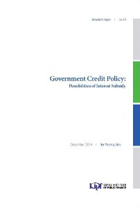 14-13 Government Credit Policy cover image